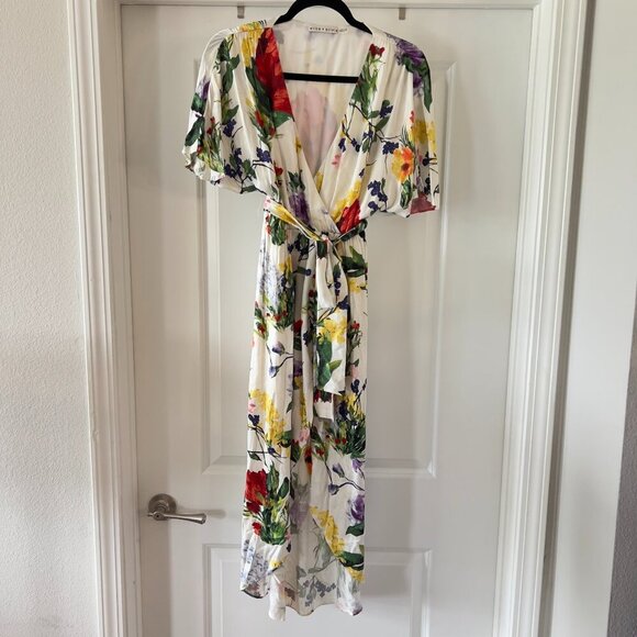 Alice + Olivia Floral Wrap Maxi Dress - Size 0 - Picture 2 of 5